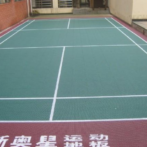 Outdoor interlocking badminton court flooring